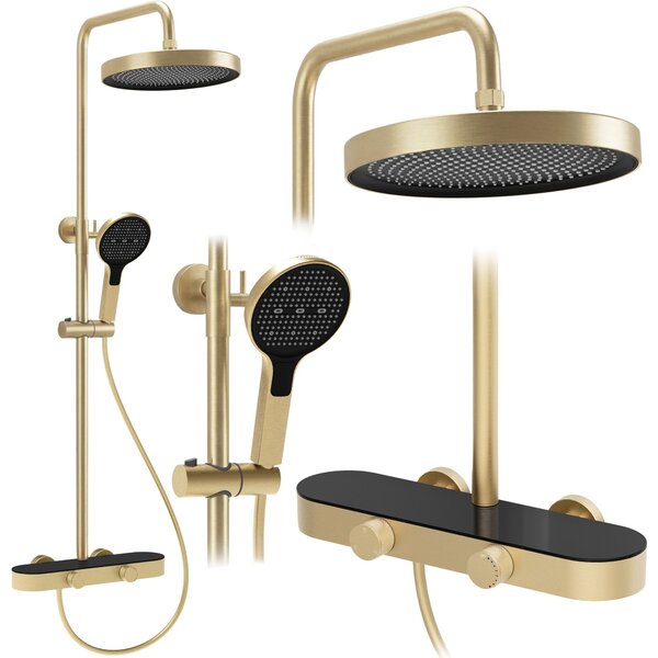 Shower set Rea Creo Brush Gold