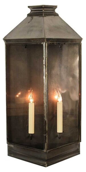 504A Large Greenwich Hall Lantern 2 Light Exterior Wall Light - product_finish:Antique