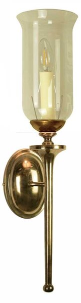721G Grosvenor 1 Light Brass Wall Light With Glass - product_finish:Polished Brass
