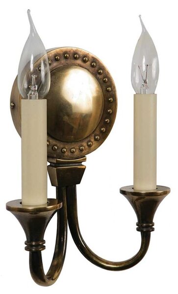 Opera 823 Traditional Solid Brass 2 Light Wall Light - product_finish:Light Antique