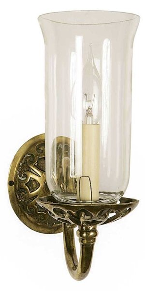 730G Empire 1 Light Brass Wall Light With Glass Shade - product_finish:Polished Brass