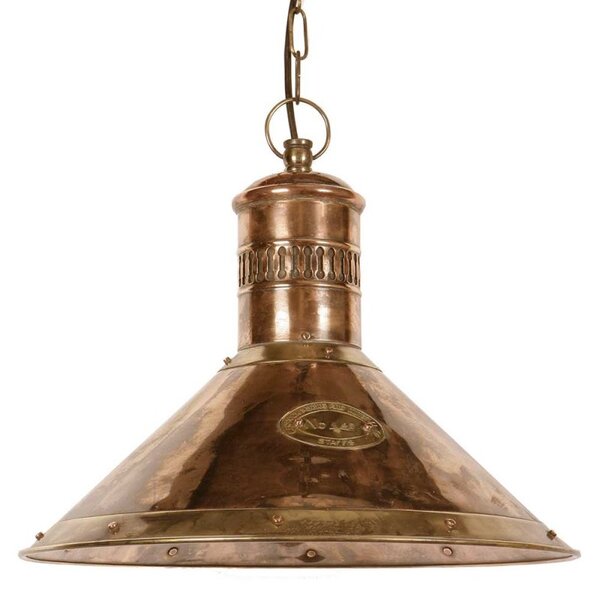 Deck 449 Traditional Solid Copper and Brass Ceiling Pendant - product_finish:Light Antique
