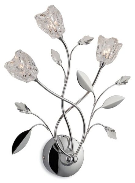 Firstlight 8360 Cindy 3 Light Wall Light with Glass Shades - product_finish:Polished Chrome