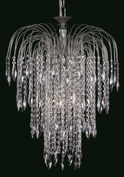Impex ST01900/47 Starlight 47cm Crystal Waterfall Chandelier - product_finish:Nickel Finish Frame