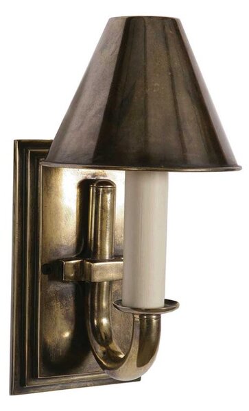 726 Eton 2 Light Brass Wall Light With Optional Shade - product_finish:Light Antique-shades:Fitting only (without shade)