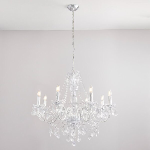 Endon 308-8CL 8 Light Chandelier In Clear Acrylic