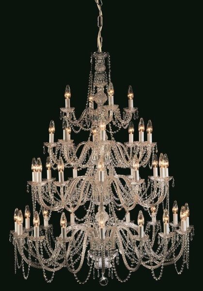 Impex CP06033/40 Crystal Preciosa 40 Light Chandelier - product_finish:Gold Finish Frame
