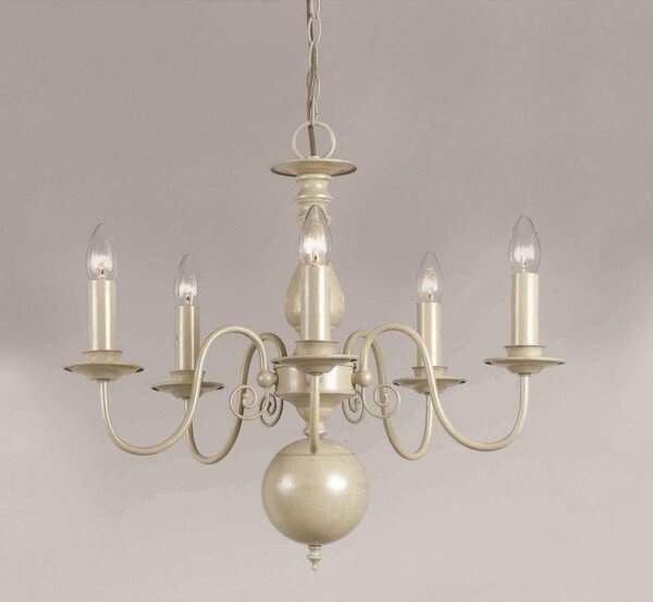 Impex PG05579/5 Bologna 5 Light Chandelier - product_finish:Cream Finish Frame