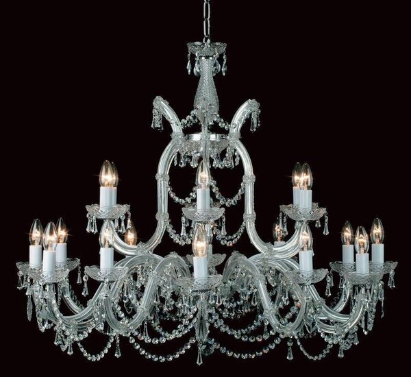 Impex Preciosa 19 Light Marie Therese Crystal Chandelier - product_finish:Gold Finish Frame