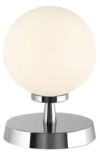 Dar Lighting ESB4150-02 Esben Touch Table Lamp In Polished Chrome With Opal Glass