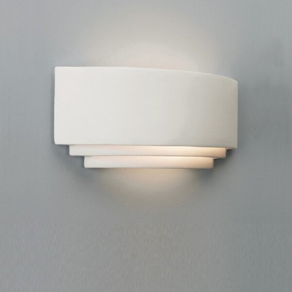 Astro 1079001 Amalfi Art Deco Wall Light Fitting, Ceramic wall washer - 0423