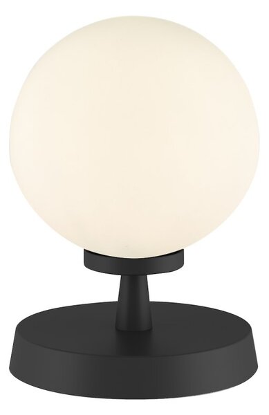 Dar Lighting ESB4122-02 Esben Touch Table Lamp In Matt Black With Opal Glass
