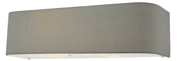 Dar Lighting RON0939 Ronda 2 Light Wall Light With Grey Silk Shade