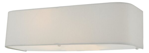 Dar Lighting RON092 Ronda 2 Light Wall Light With Ivory Silk Shade