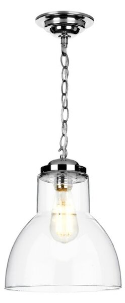 David Hunt Lighting UPTON UPT0150 Single Ceiling Pendant Light in Polished Chrome Finish