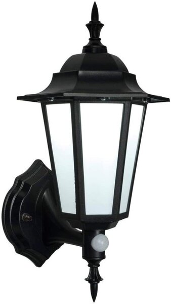 Saxby Evesham 54555 LED PIR Wall Lantern In Black IP44