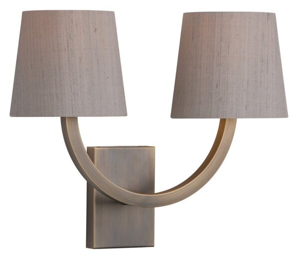 David Hunt Lighting EAR8875 EARL 2 Light Wall Light In Antique Brass Finish
