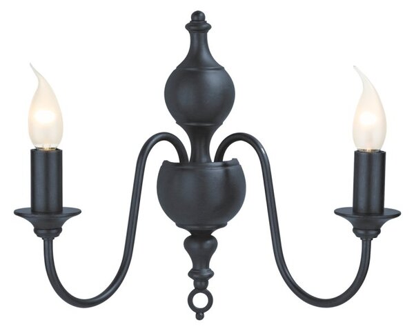 David Hunt Lighting FLE0923 FLEMISH 2 Light Wall Light In Smoke Blue Finish