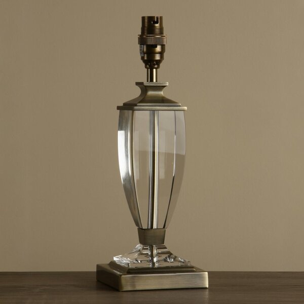 Laura Ashley Carson Antique Brass Crystal Small Table Lamp Base