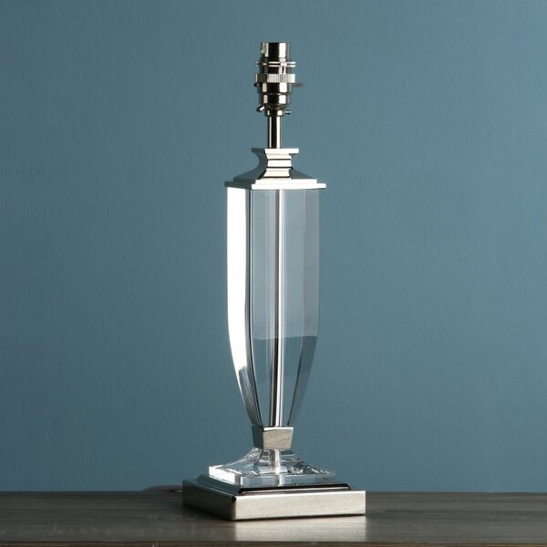 Laura Ashley Carson Polished Nickel Crystal Medium Table Lamp Base
