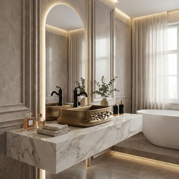 Countertop washbasin Rea Castel