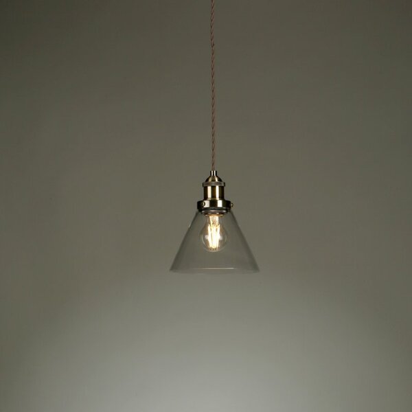 Laura Ashley Isaac 1 Light Pendant Ceiling Light In Antique Brass Finish