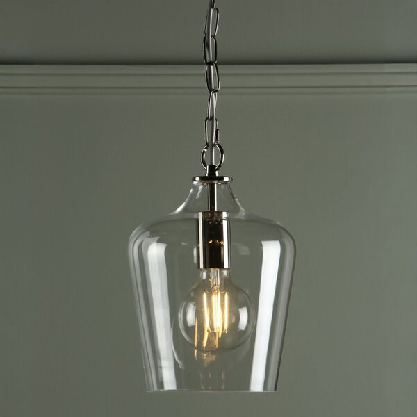 Laura Ashley Ockley 1 Light Bottle Pendant Ceiling Light In Polished Chrome Finish