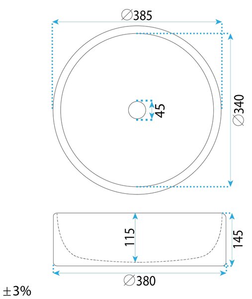 Countertop Basin Rea Alice