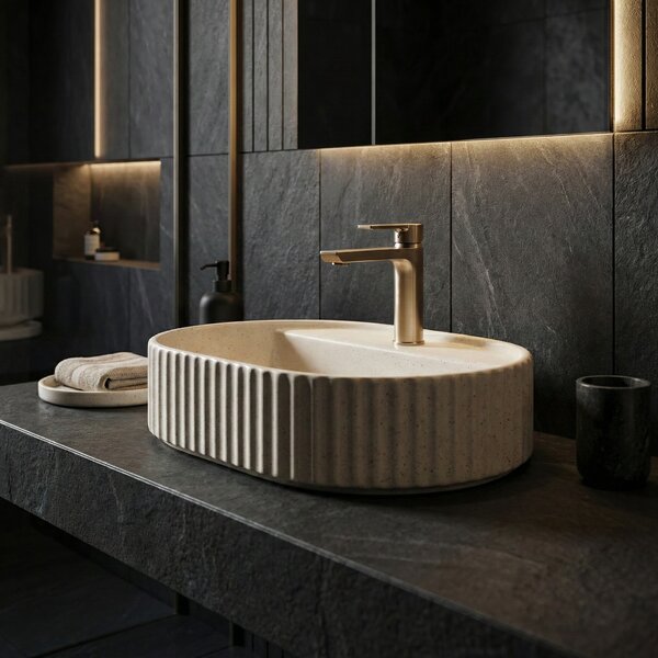 Countertop washbasin Rea Marcela 60 Vanilla
