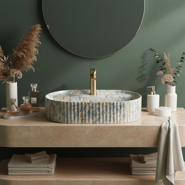 Countertop washbasin Rea Marcela 60 Ruststone
