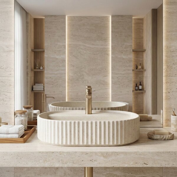 Countertop washbasin Rea Marcela 60 Vanilla