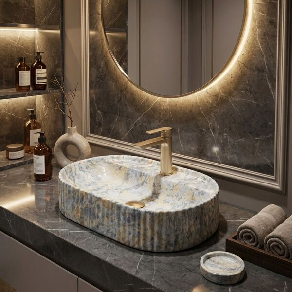 Countertop washbasin Rea Marcela 60 Ruststone