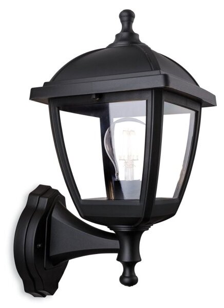 Firstlight 2815BK Palma Outdoor Uplight Lantern in Black Resin IP44