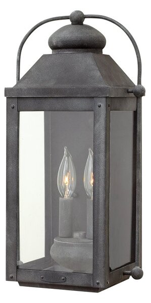 Quintiesse QN-ANCHORAGE-M Anchorage 2 Light Exterior Wall Lantern In Aged Zinc