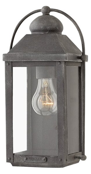Quintiesse QN-ANCHORAGE-S Anchorage 1 Light Exterior Wall Lantern In Aged Zinc