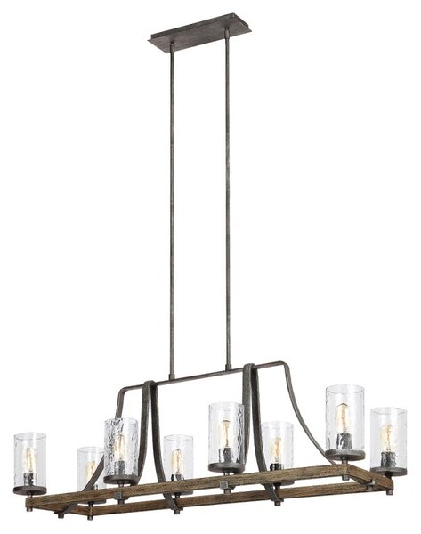 Quintiesse QN-ANGELO8-ISLE Angelo 8 Light Rustic Ceiling Isle Chandelier