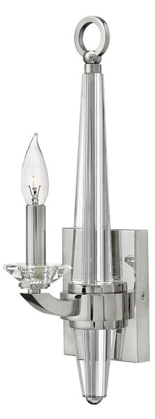 Quintiesse QN-ASCHER1 Ascher Single Crystal Wall Light In Polished Nickel Finish