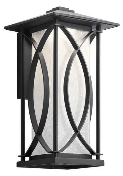 Quintiesse QN-ASHBERN-M Ashbern Medium Outdoor Wall Lantern In Textured Black IP44