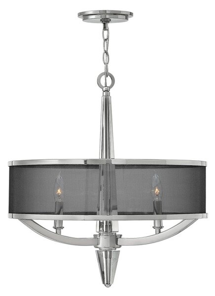 Quintiesse QN-ASCHER-3P Ascher 3 Ceiling Light Pendant With Black Organza Shade