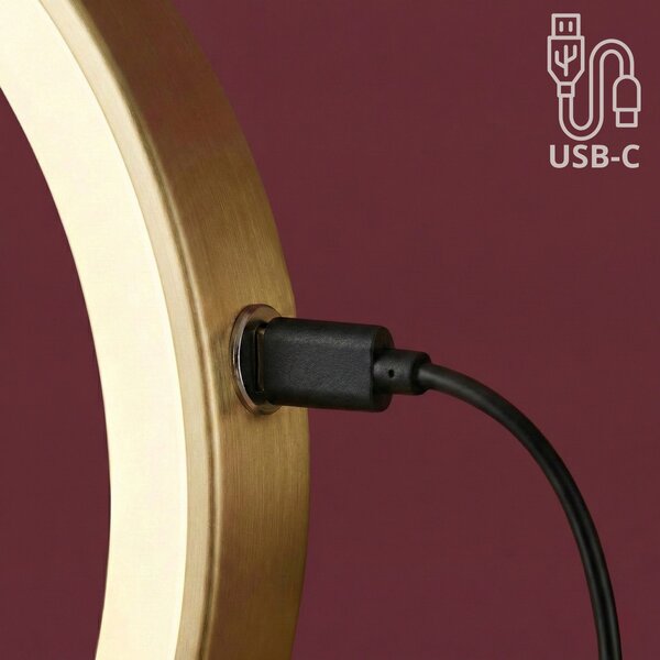 Mirror LED Glow Brush Gold