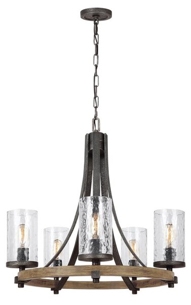 Quintiesse QN-ANGELO5 Angelo 5 Light Rustic Ceiling Chandelier