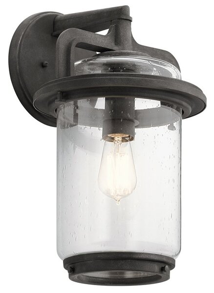 Quintiesse QN-ANDOVER-L Andover Large Exterior Wall Lantern In Weathered Zinc