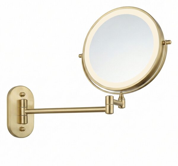 Mirror LED Glow Brush Gold