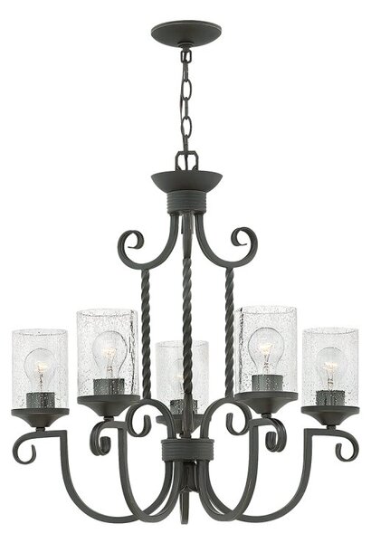 Elstead HK-CASA5 Casa Classic 5 Light Ceiling Chandelier In Olde Black Finish