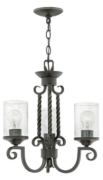 Elstead HK-CASA3 Casa 3 Light Classic Ceiling Chandelier In Olde Black Finish