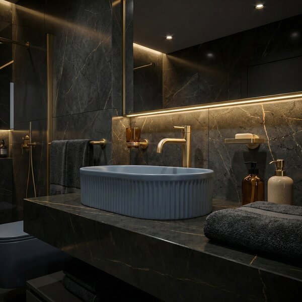Countertop washbasin Rea Vanda Blueberry Matt