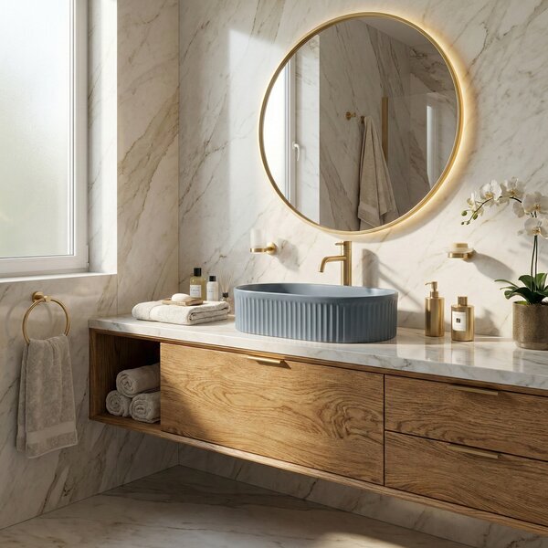 Countertop washbasin Rea Vanda Blueberry Matt