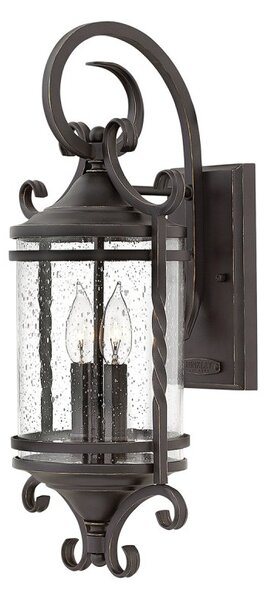 Elstead HK-CASA-M Casa Outdoor 2 Light Wall Lantern In Olde Black Finish