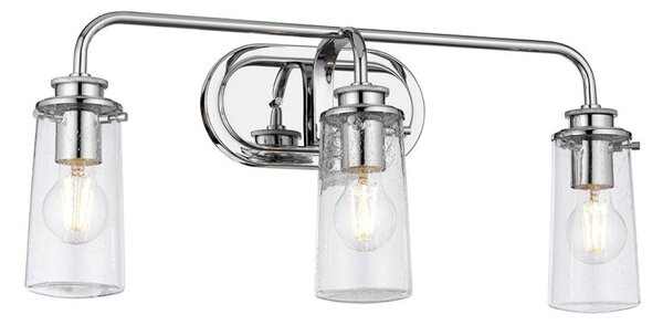Quintiesse QN-BRAELYN3-PC Braelyn Vintage 3 Light Wall Light In Polished Chrome