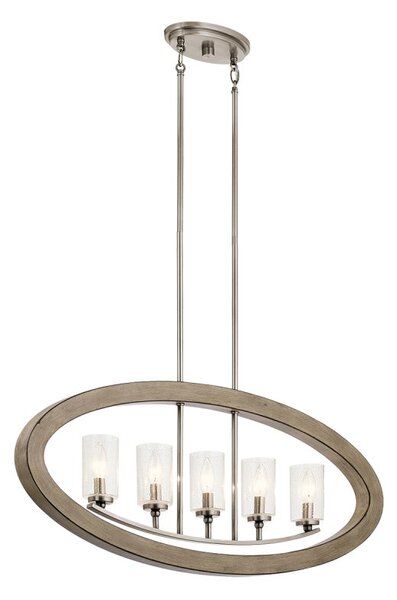 Elstead KL-GRAND-BANK5 Grand Bank 5 Light Ceiling Chandelier In Distressed Antique Grey